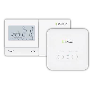 ENGO Controls Programovatelný bezdrátový termostat E901-RF, bílá