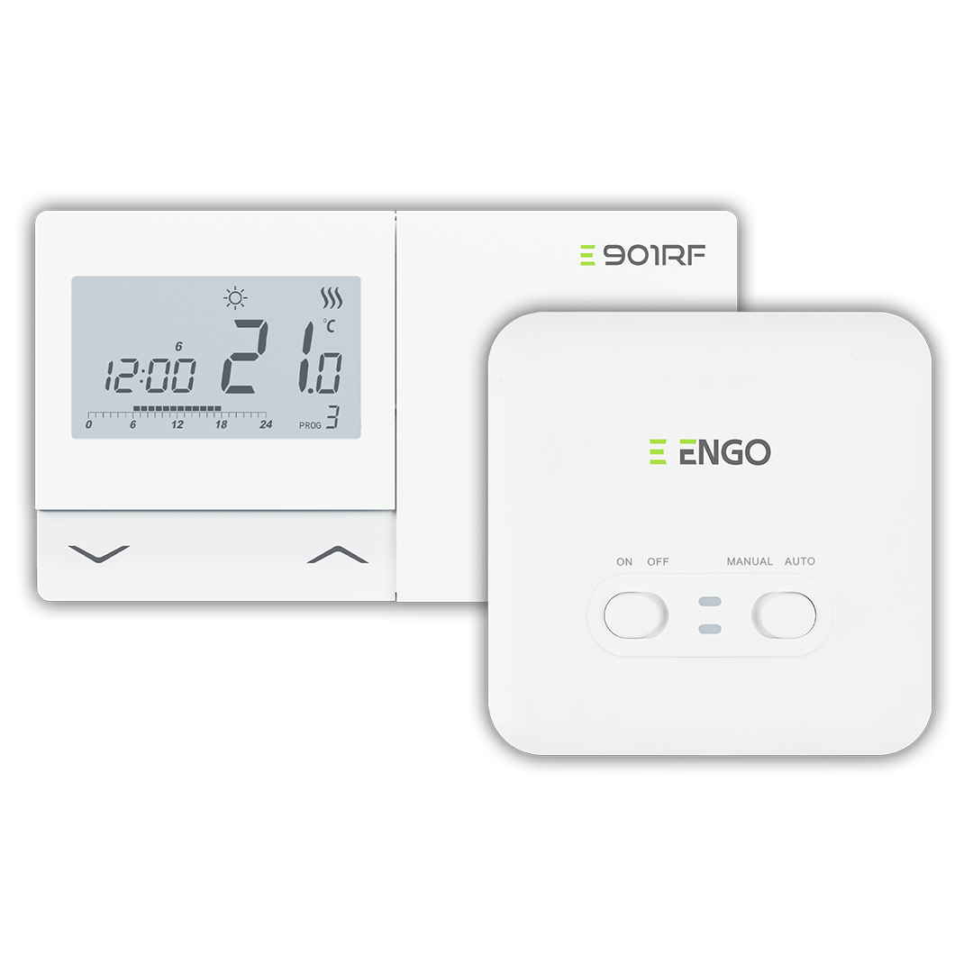 Engo controls programovatelný bezdrátový termostat e901-rf, bílá