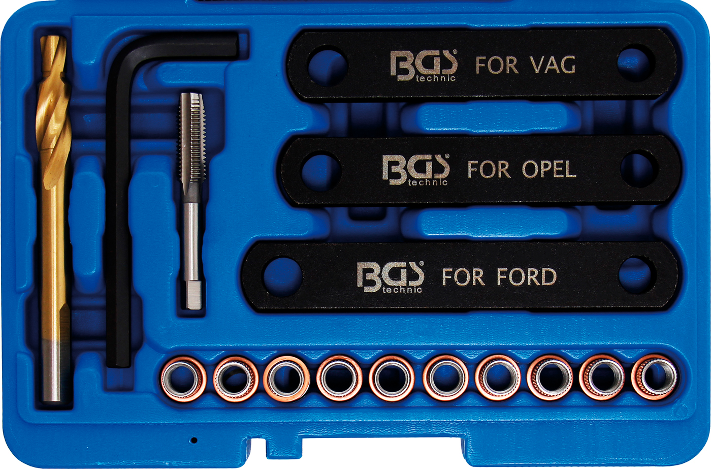 Bgs sada pro opravu závitů brzd, m9 x 1,25 mm, 16dílná