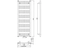 BRUCKNER ALBRECHT otopné těleso 400x1250mm, středové připojení, chrom (3)
