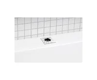 SAPHO Sprchová průchodka na okraj vany včetně hadice F1/2"-M3/8" , hranatá, chrom (1)