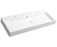 SAPHO ORINOKO dvojumyvadlo, litý mramor, 100x42 cm, bílá SAPHO ORINOKO dvojumyvadlo, litý mramor, 100x42 cm, bílá