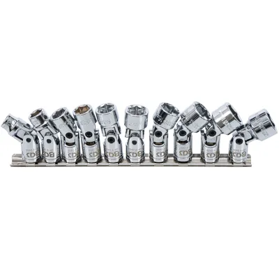 BGS Hlavice zástrčné 3/8" kloubové, 10-19mm, 6-ti hranné