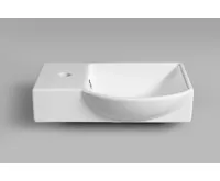 SAPHO LITOS keramické umývátko rohové, 45x32cm, baterie vlevo, bílá (4)