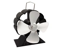 HS Flamingo Ventilátor na kamna FLAMINGO čtyřlopatkový MINI, stříbrný