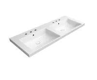 GSI NORM keramické dvojumyvadlo 125x50cm, 3 otvory, bílá ExtraGlaze GSI NORM keramické dvojumyvadlo 125x50cm, 3 otvory, bílá ExtraGlaze