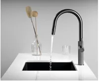 SAPHO FLAWO stojánková dřezová baterie s výsuvnou sprškou, gun metal (4)