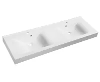 SAPHO FLAVIA dvojumyvadlo, litý mramor, 150x50cm, bílá