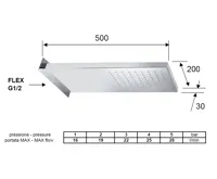 SAPHO Nástěnná hlavová sprcha, 500x200mm, nerez lesk (3)