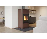 HS Flamingo Krbová kamna AQUAFLAM ® 17 s výměníkem - hnědá - sametová, manuální regulace (24)