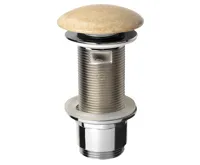 SAPHO BLOK umyvadlová výpust 5/4“, click-clack, zátka leštěný béžový travertin (3)