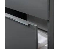 Mailo, koupelnová skříňka s keramickým umyvadlem, antracit, 2 zásuvky,  810x700x480 mm (7)