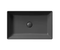 GSI KUBE X keramické umyvadlo na desku, 60x37cm, černá mat (3)