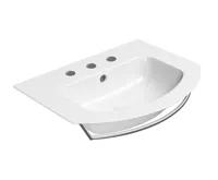 GSI PURA keramické umyvadlo Slim oblé 62x48cm, 3 otvory, bílá ExtraGlaze (2)