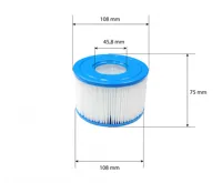 Donner filtrační kartuš INT S1 Tkanina (Náhrada za INTEX 29001), balení 2ks (11)