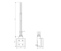 SAPHO KTX topná tyč s termostatem, 800 W, černá mat (5)