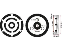 BGS Podložka gumová,  pro zvedací plošiny, O 145 mm (1)