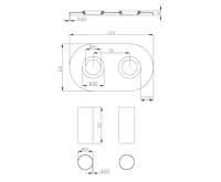 INVENA Krycí rozeta pro středové připojení radiátoru, bílá (UA-12-B15) (1)