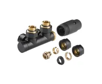 Thermal Sada spodního středového připojení 50 mm, L/P, rohové, černá