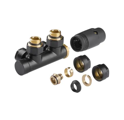 Thermal Sada spodního středového připojení 50 mm, L/P, rohové, černá