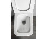 SAPHO PORTO CLEANWASH závěsná WC mísa Rimless, integrovaná baterie a bidet. sprška, 36x52cm, bílá (4)