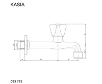Nástěnný kohoutek, Kasia, 1/2", chrom (1)