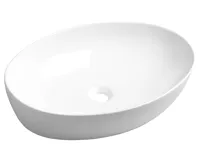 SAPHO PERA keramické umyvadlo na desku, 62,5x42cm, bílá