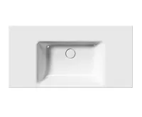 GSI NUBES keramické umyvadlo 100x50cm, s odkládacími plochami, bez otvoru, bílá ExtraGlaze (4)