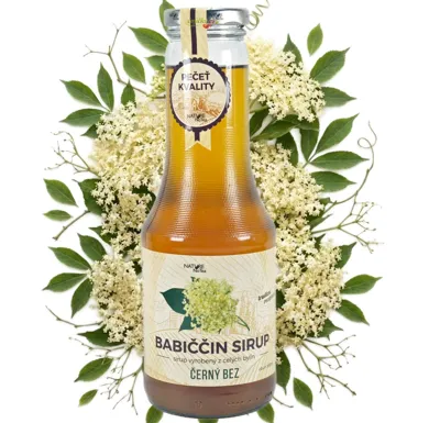Nature NoTea s.r.o. Babiččin bylinný sirup - Černý bez 0.5l