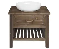 SAPHO BRAND umyvadlová skříňka 80x73x50cm, mořený smrk (5)