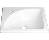 AQUALINE Umyvadlo nábytkové, litý mramor, 40x32cm, bílá AQUALINE Umyvadlo nábytkové, litý mramor, 40x32cm, bílá