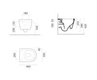 GSI PURA SHORT závěsná WC mísa, Swirlflush, 35x46cm, bílá dual-mat (4)