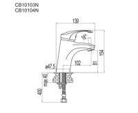 Umyvadlová stojánková baterie vyšší, Sonáta, bez výpusti, chrom (1)