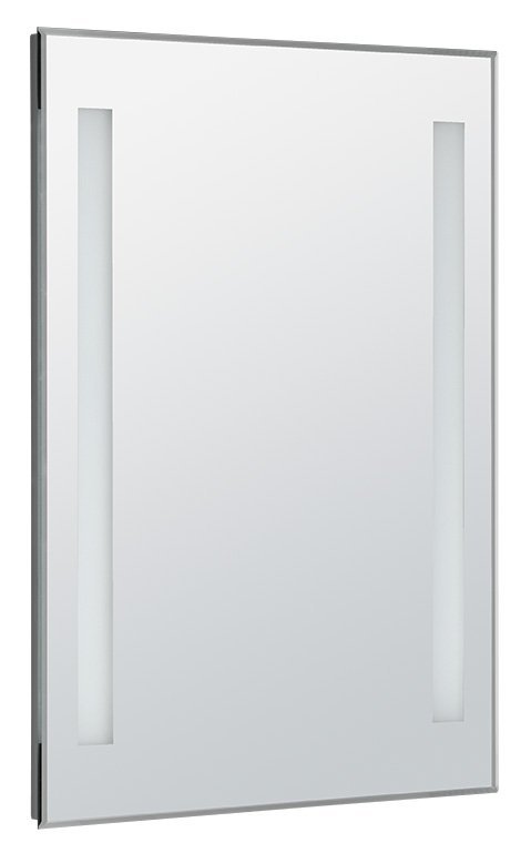 AQUALINE Zrcadlo s LED osvětlením 50x70cm, kolébkový vypínač