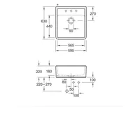 Keramický dřez Villeroy & Boch Single 595 Bílá keramika (13)
