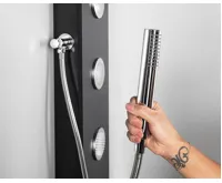 POLYSAN SPIRIT ROUND termostatický sprchový panel 250x1550mm, černá (5)