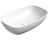 GSI NUBES keramické umyvadlo na desku 60x38cm, bílá ExtraGlaze GSI NUBES keramické umyvadlo na desku 60x38cm, bílá ExtraGlaze