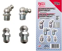 BGS Maznice - nipl, 1/8&quot; x27 mm - 1/4&quot; x28 mm - M6x1,0 - M8x1,0 - M10x1,0, 70 dílů