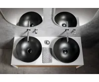 GSI PURA keramické umyvadlo na desku, průměr 42cm, černá mat (5)