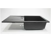 GRANISIL ARCOS 770.0 Granitový dřez s odkapem, černý (8)