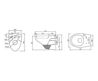 Závěsné WC TAURUS s podomítkovou nádržkou a tlačítkem Schwab, bílá (2)