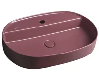 ISVEA INFINITY OVAL keramické umyvadlo na desku, 60x40cm, maroon red ISVEA INFINITY OVAL keramické umyvadlo na desku, 60x40cm, maroon red