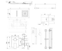 SAPHO LATUS podomítkový sprchový set s pákovou baterií, 3 výstupy, chrom (2)