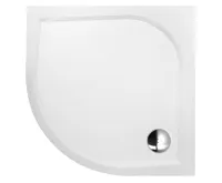 GELCO ERIKA sprchová vanička z litého mramoru, čtvrtkruh 90x90cm, R550, bílá
