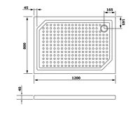 GELCO SARA sprchová vanička z litého mramoru, obdélník 120x80cm, bílá (4)