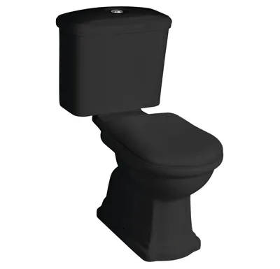 KERASAN RETRO WC kombi, zadní odpad, černá-chrom