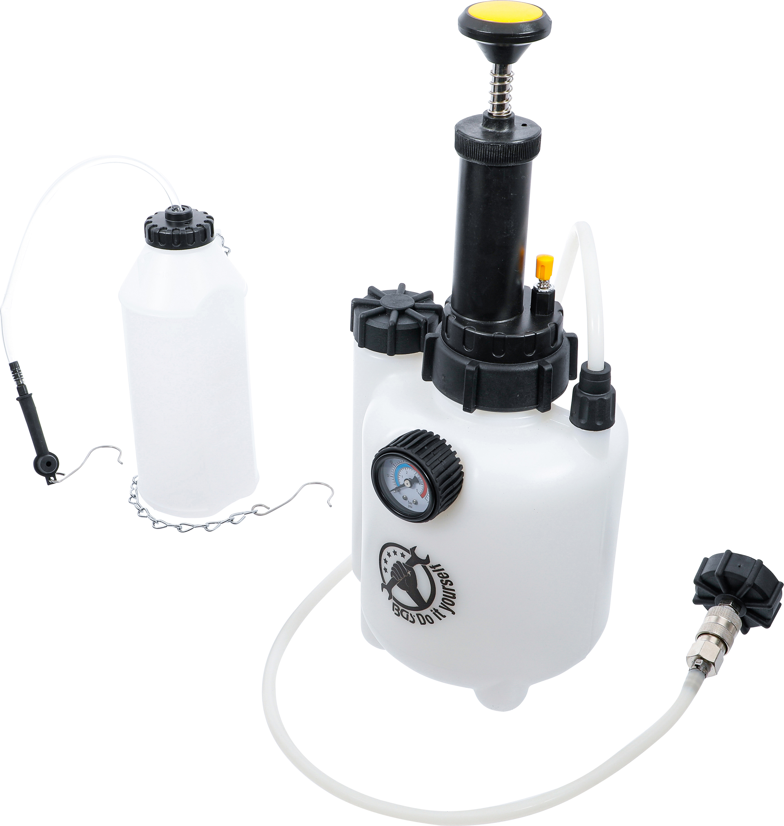 Bgs sada přípravku pro odvzdušnění brzdového a spojkového systému,  2,5 l - bgs 71049