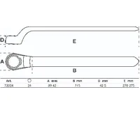 BGS Jednoočkový klíč VDE | s hlubokým vyhnutím | 24 mm - BGS 72024 (1)