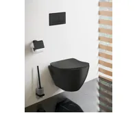 Závěsné WC PAULA s podomítkovou nádržkou a tlačítkem Schwab, černá mat (3)