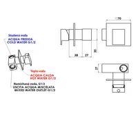SAPHO SPECTRE podomítková bidetová baterie, 1 výstup, chrom (5)